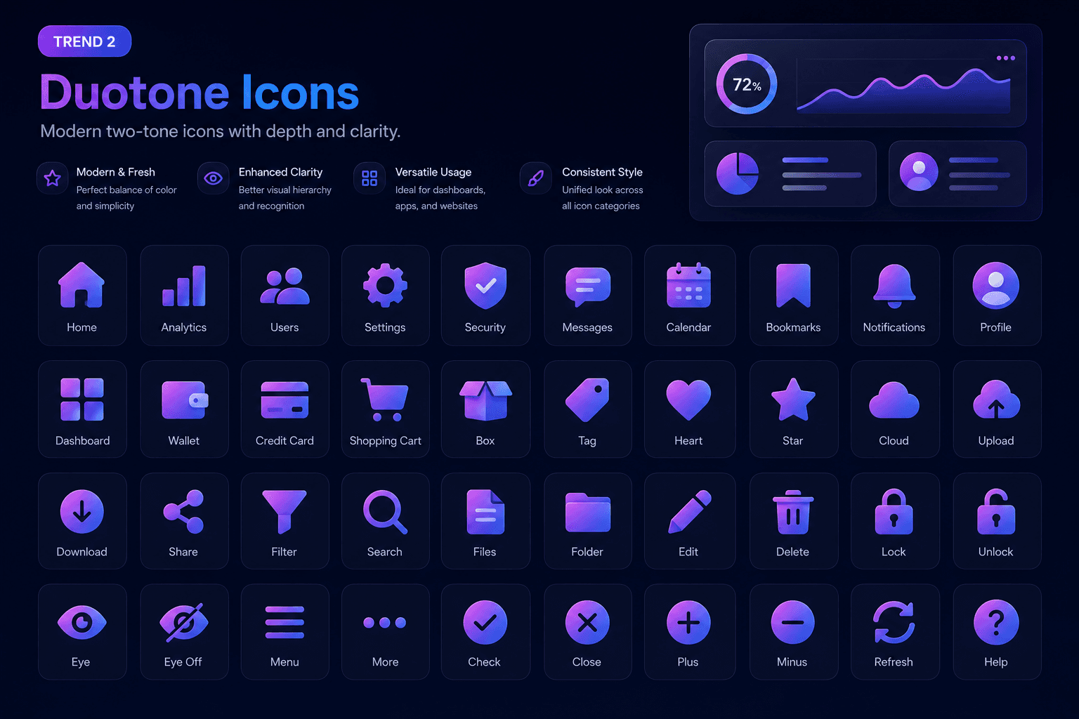 Trend 2: Duotone color icons