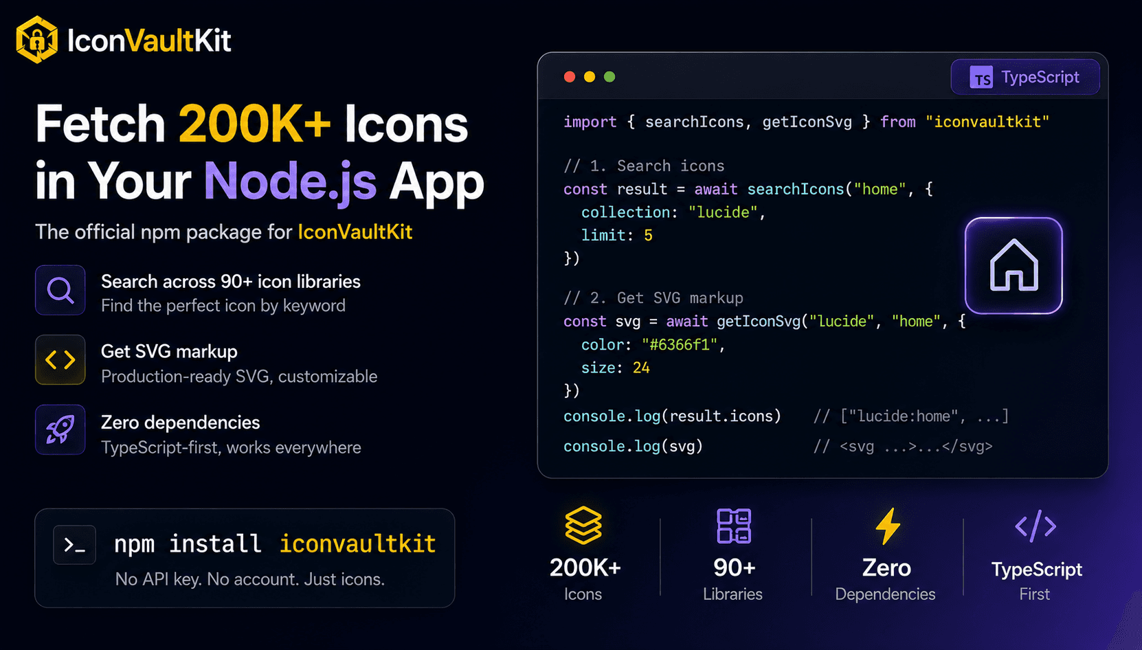 Fetch Icons in Your Node.js App with the iconvaultkit npm Package