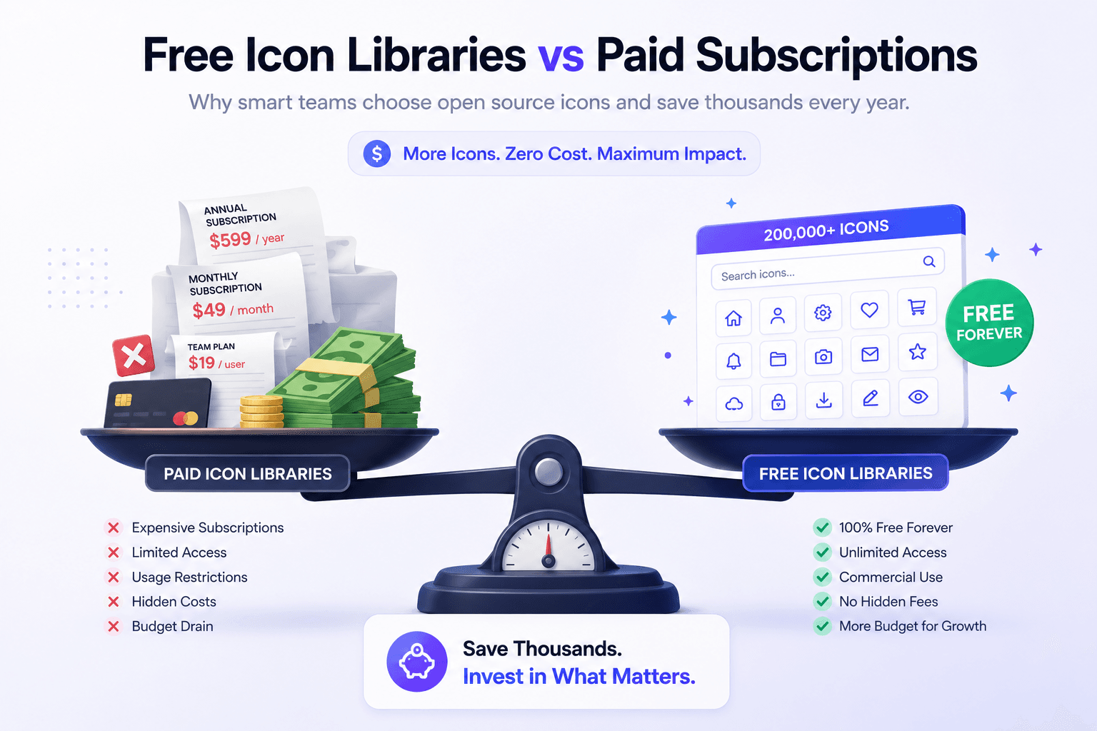 IconVaultKit vs. Paid Icon Subscriptions: Maximizing Your Design Budget with Free Tools