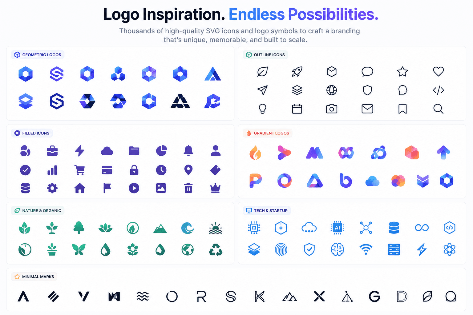 Icon selection for logo base